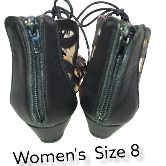 Esprit Black Platform Gladiator Sandal Women's Size 8 - Picture 7 of 7